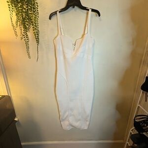 Fashion Nova White Bandage Midi Dress